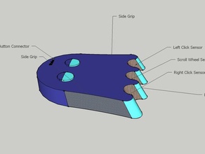 fantomatique connexion sans fil de la souris l'électronique 3d print model - Mito3D