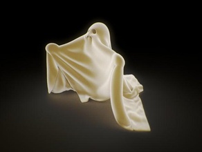 fantasma aterrador 2 criaturas paño espeluznante de halloween miedo spooky 3d print model - Mito3D