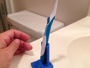 efficient toothbrush holder bathroom design gift present 3d print model - Mito3D