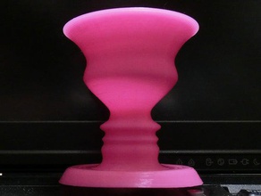 l'illusion de la silhouette conception coupe du style petit plateau -rubin vase art rubin bac 3d print model - Mito3D