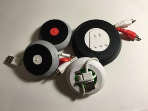 ghostly & vinyl cable winders audio cables ghostlyvinyl iphone power speakers wind winder winds 3d print model - Mito3D