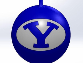 byu ornamento de la navidad art 2color 2 color adorno universidad dual dualextrusion dualstruder dualstrusion dos colores doble extrusor extrusión multicolor solidworks true blue 3d print model - Mito3D