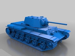 char lourd kv-1 des véhicules l'armure les soviétiques ww2 3d print model - Mito3D