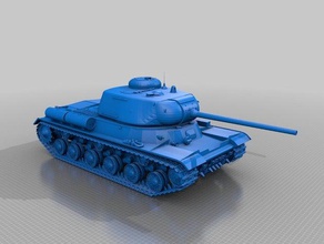 is-1 js1 first heavy tank series vehicles armour treads war ww2 3d print model - Mito3D