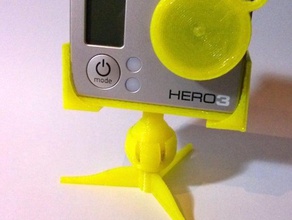mini trípode gopro de la cámara hero 3 3d print model - Mito3D