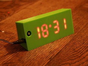 Uhr-Anzeige - Elektronik 4 Stelle 7-segment 7-segment-Anzeige Uhr display led leds 3d print model - Mito3D