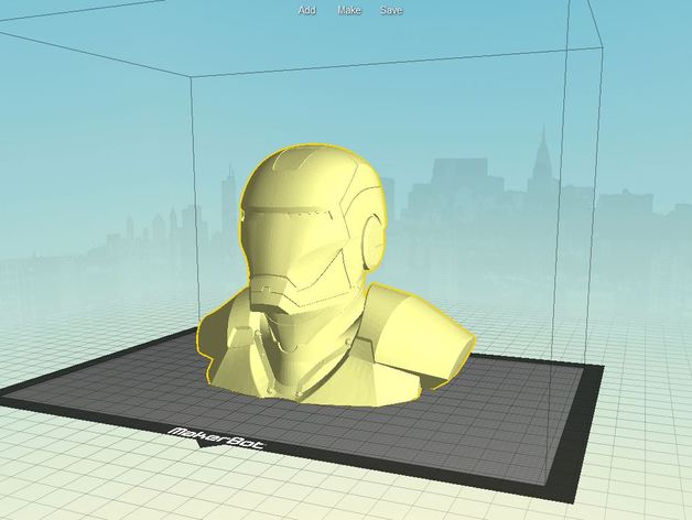 iron man bust repaired flattened people ironman stark tony 3D print model - Mito3D