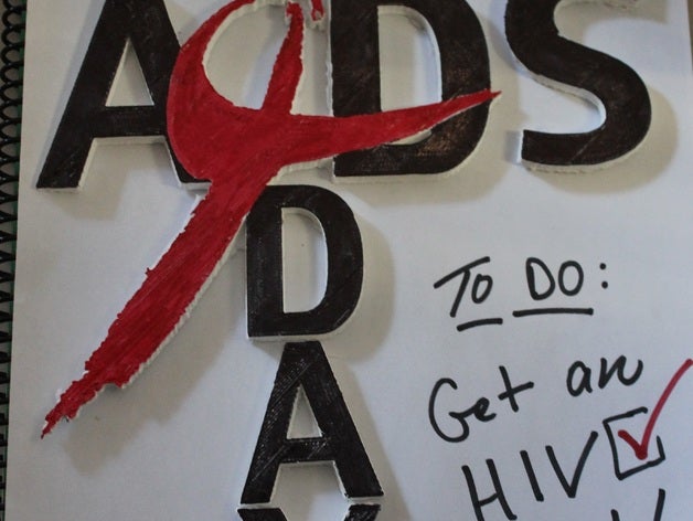 world aids day monday december 1st 2014 toys & games 3D print model - Mito3D