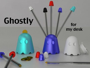 ghostly vinyl my desk music children design ghostlyvinyl piggy bank secret 3d print model - Mito3D