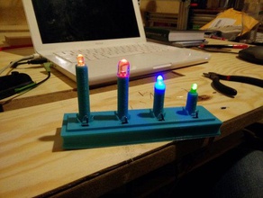 led advent candlestick engineering 3d print model - Mito3D