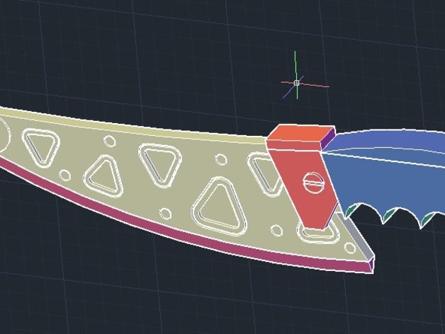 planetside 2 1 prop cosplay terran republic knife props 3D print model - Mito3D