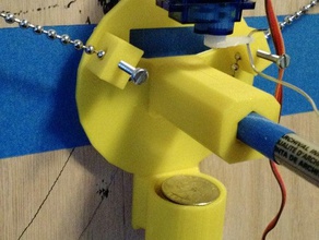 polargraph góndola - utiliza las monedas de peso herramientas del arte dibujo la máquina plotter el robot servo vertical 3d print model - Mito3D