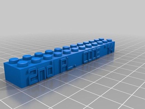 hagen 2º bloque collar de llavero juguetes construcción personalizado 3d print model - Mito3D