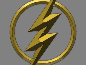 emblema em flash barry allen cw super-herói super-heróis o programa de tv 3d print model - Mito3D