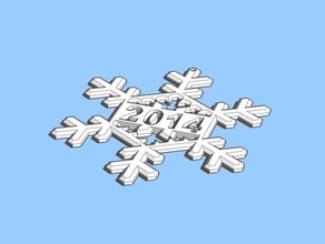 snowflake remix 2014 15 art christmas ornament 3d print model - Mito3D