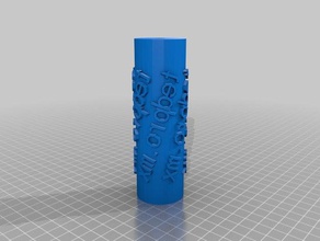 mi texto personalizado rodillo de pintura herramientas del arte 3d print model - Mito3D