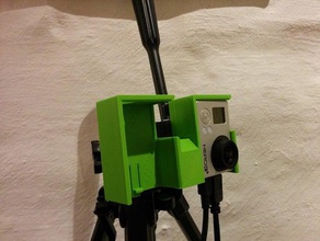 gopro hero3+ stereo mount 65mm camera 3d print model - Mito3D