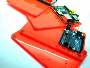 multiholder prototipagem placa arduino rasperry pi também se encaixa pibow eletrônica acrílico lasercut monte raspberry útil 3d print model - Mito3D