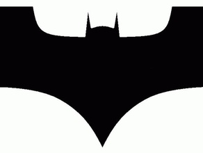 bate el hombre logo batarang signos y logotipos de batman logotipo 3d print model - Mito3D