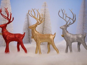 holiday christmas deer decor animal decoration ornament ornaments mule no support supports needed reindeer 3d print model - Mito3D