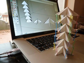 pagode módulos esculturas árvore de natal flexível escultura torre 3d print model - Mito3D