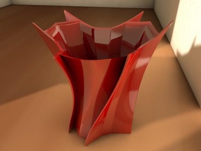 vase decor flower 3d print model - Mito3D