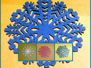 snowflakes decor snowflake tanyaakinora 3d print model - Mito3D