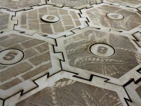 lasercut tiles settlers catan games board game boardgame interlocking laser cutter modular settlersofcatan