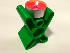 erlman starken Mann-Kerze-Halter Küche und Esszimmer Kerze Flamme person Tee-Licht-Kerzen 3d print model - Mito3D
