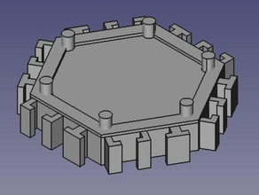 intrtlocking stapelbar hex Stück Spiele 3d print model - Mito3D
