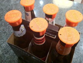 bottle lock kitchen & dining beer cap label lockable snap-on 3d print model - Mito3D