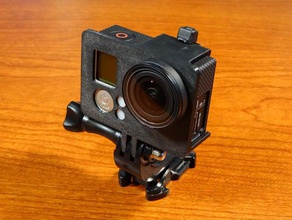 gopro hero 3 4 lite marco de la cámara héroe 3d print model - Mito3D