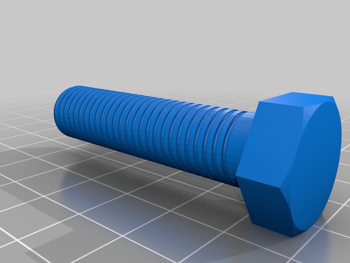 bullone con dado bolt nut props 3D print model - Mito3D