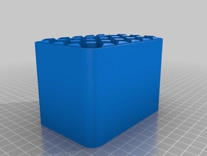 24 de célula 18650 ebike caso da bateria quarto fios recipientes personalizado 3d print model - Mito3D