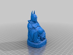 batbuddha melhorada brinquedos & games batman estátua 3d print model - Mito3D