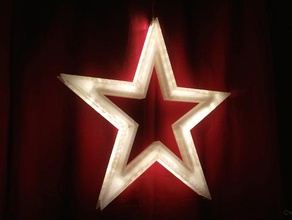 vega - led ışıklı Noel yıldızı dekor dekorasyon diod hiroshi amano ev aydınlatma ısamu akasaki lamba listesi ışık yayan kaynağı nobel ödülü fizik rgb-led rgb shuji nakamura kar kartanesi yıldız şerit pencere windows xmas 3d print model - Mito3D