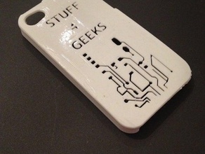 coisas 4 geeks caso do iphone 4s telefone celular circuito placa de geek o nerd stuff4 3d print model - Mito3D