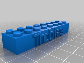 meu personalizadas de lego bloco colar chaveiro thobias brinquedos construção personalizado 3d print model - Mito3D