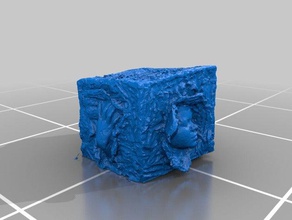 cube Skulptur isa, Havanna, Kuba durchsucht Replikate Kunst rau 3d print model - Mito3D