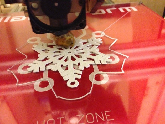 floco de neve decoração natal a ornamento 3D print model - Mito3D