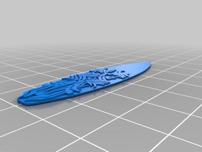 tribal surfboard 3d-drucken 3d print model - Mito3D