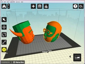 personaje de dibujos animados maker ahora dualstrusion interactivo artística avatar personalizador del desafío cabeza útil 3d print model - Mito3D