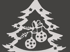 christmas tree ornament - Baum Kugeln, holly-stars 2d-Kunst ball Bälle Weihnachten Urlaub holly Stern Sterne 3d print model - Mito3D