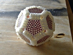 dodecahedral protoboard construção brinquedos 3d favo de mel modelo modular openscad paramétrico poliedros reprap 3d print model - Mito3D