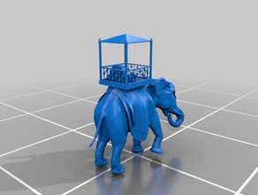 elephant howdah sculture elefante 3d print model - Mito3D