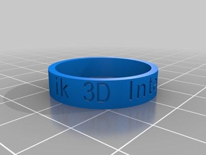 ik 3d anel anéis personalizado 3d print model - Mito3D