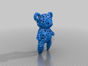 voronoi teddy sculture 3d 3d print model - Mito3D