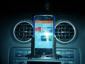 carro de cd estéreo telefone do suporte celular aparelho som montagem smartphone 3d print model - Mito3D
