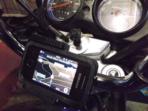 apoio a motociclistas galaxy y telefone celular gps de montagem motocicleta samsung suporte 3d print model - Mito3D