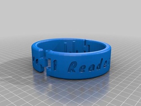meine angepasste Manschette &ein Leser lebt tausend Leben Armbänder kundengebundene 3d print model - Mito3D
